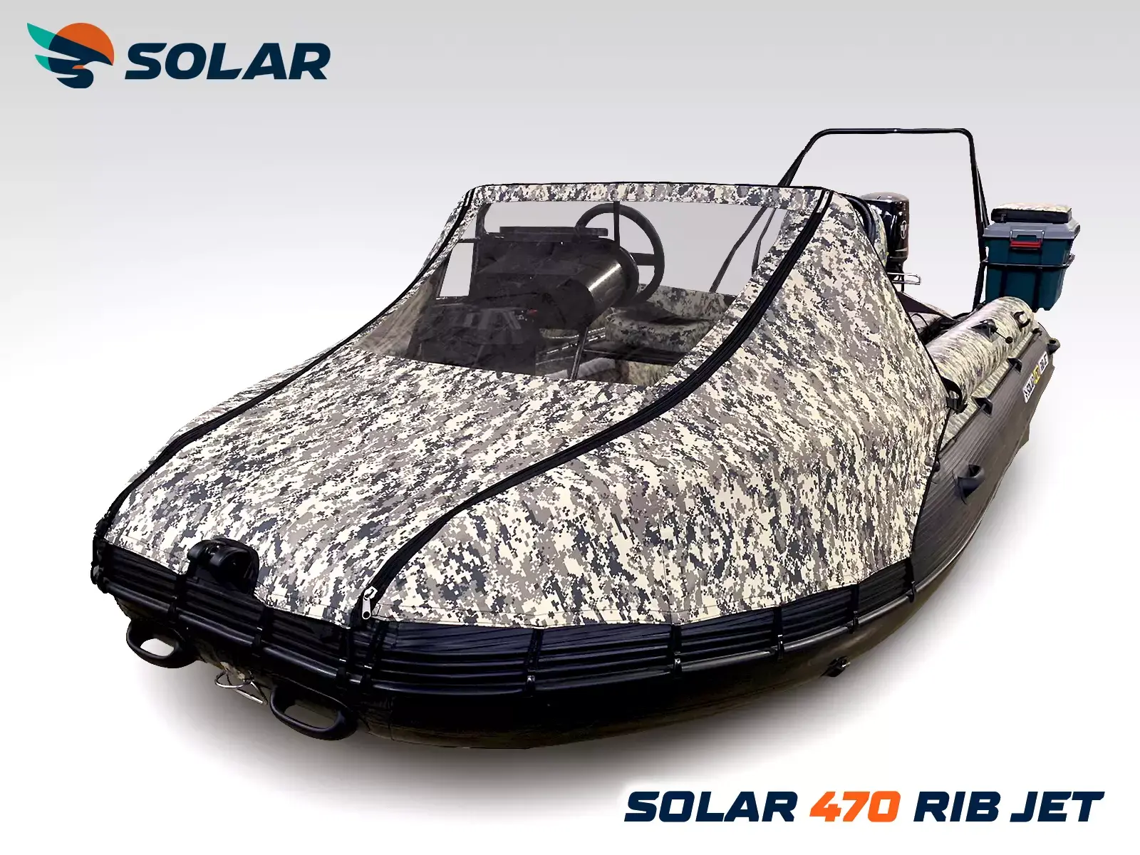 Лодка надувная моторная solar-470 rib + tohatsu 50 d 2 s