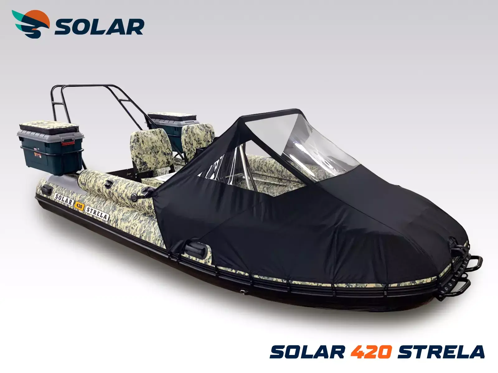 Лодка надувная моторная solar-420 strela