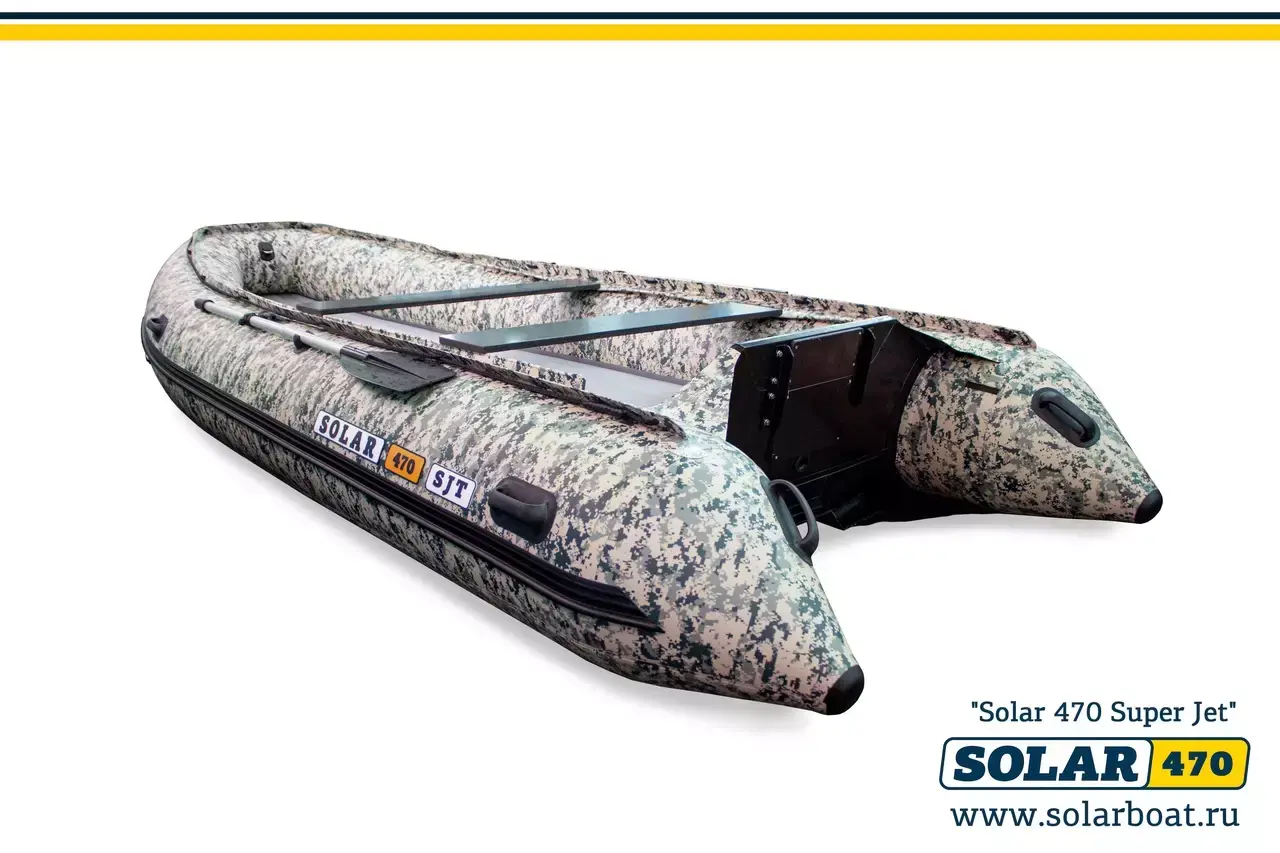 Лодка надувная моторная solar-470 super jet tunnel (2020)