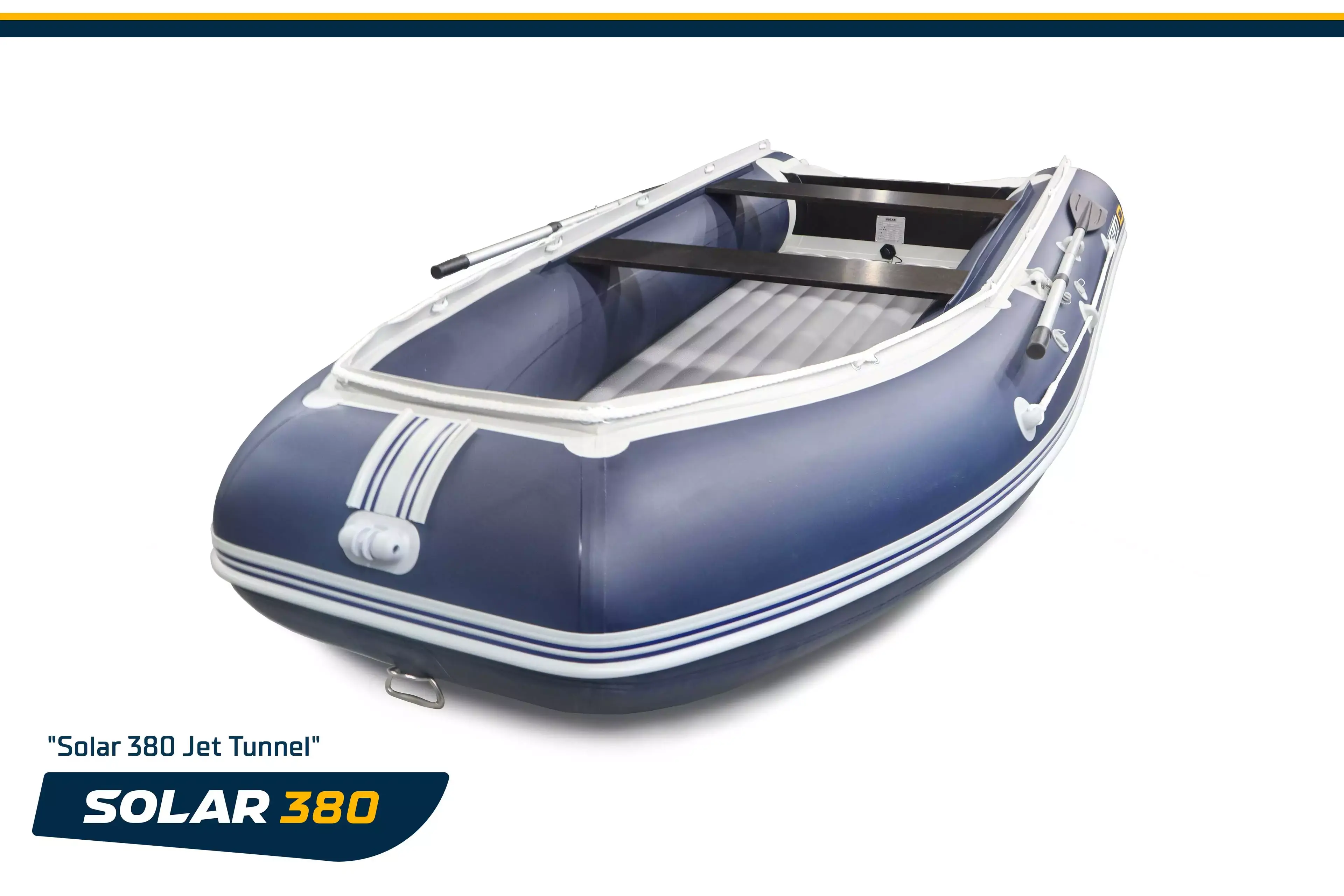 Лодка надувная моторная solar-380 jet tunnel
